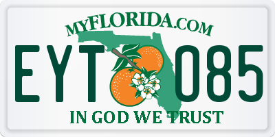 FL license plate EYTO85