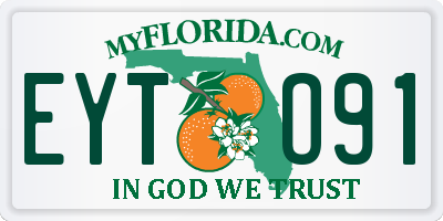FL license plate EYTO91