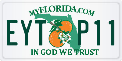 FL license plate EYTP11