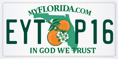 FL license plate EYTP16