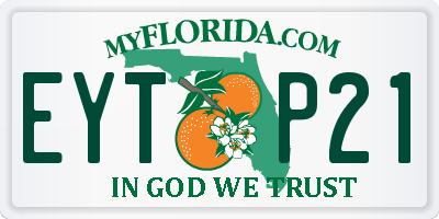 FL license plate EYTP21