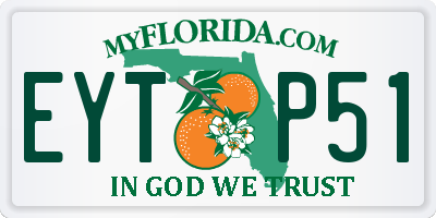 FL license plate EYTP51