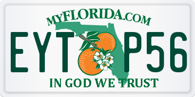 FL license plate EYTP56