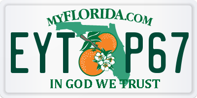 FL license plate EYTP67
