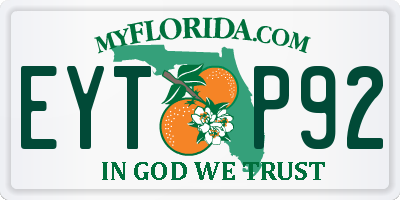 FL license plate EYTP92