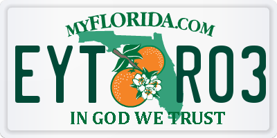 FL license plate EYTR03