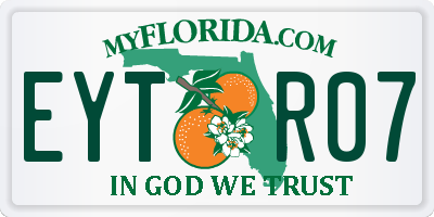FL license plate EYTR07
