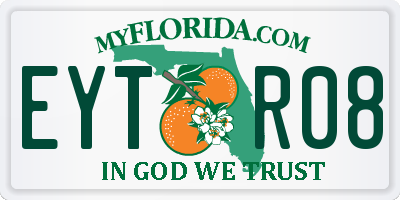 FL license plate EYTR08