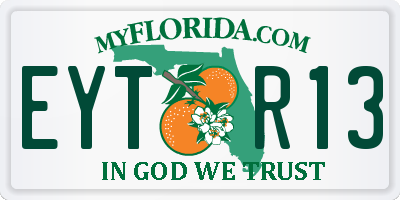 FL license plate EYTR13