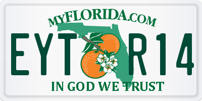 FL license plate EYTR14