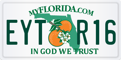 FL license plate EYTR16