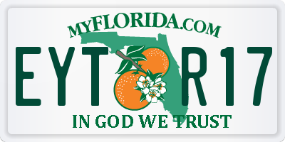 FL license plate EYTR17