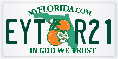 FL license plate EYTR21