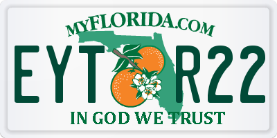 FL license plate EYTR22