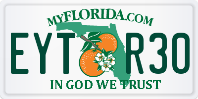FL license plate EYTR30
