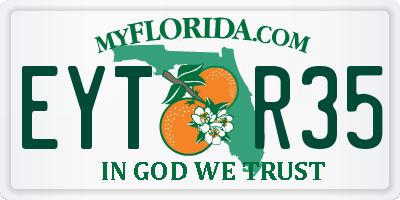 FL license plate EYTR35
