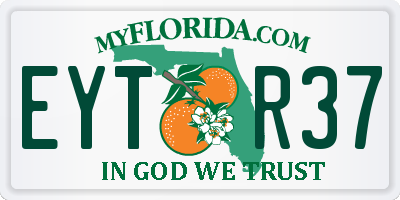 FL license plate EYTR37