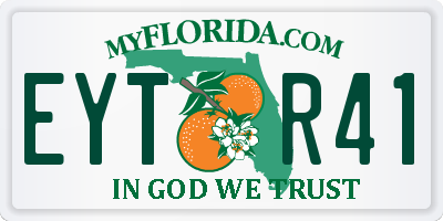 FL license plate EYTR41
