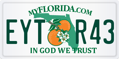 FL license plate EYTR43