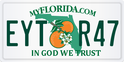 FL license plate EYTR47