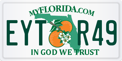 FL license plate EYTR49