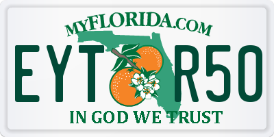 FL license plate EYTR50