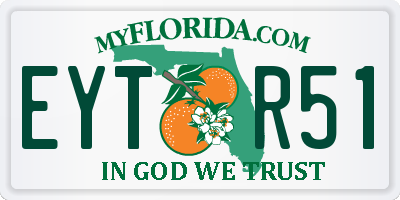 FL license plate EYTR51