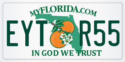 FL license plate EYTR55