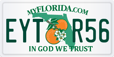 FL license plate EYTR56