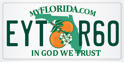 FL license plate EYTR60