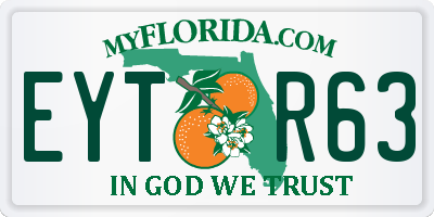 FL license plate EYTR63
