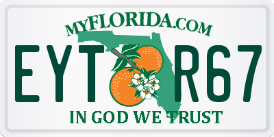 FL license plate EYTR67