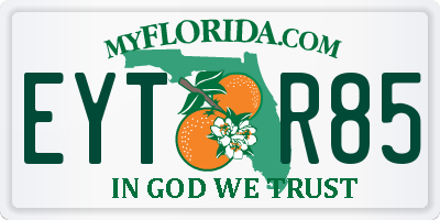 FL license plate EYTR85