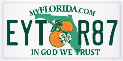 FL license plate EYTR87