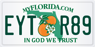 FL license plate EYTR89