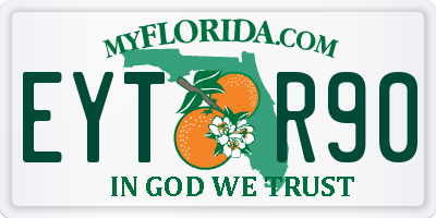 FL license plate EYTR90