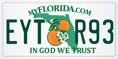 FL license plate EYTR93