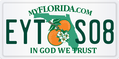 FL license plate EYTS08