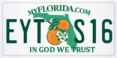 FL license plate EYTS16