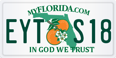 FL license plate EYTS18