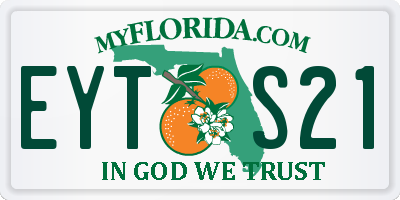FL license plate EYTS21