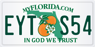 FL license plate EYTS54