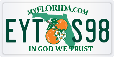 FL license plate EYTS98