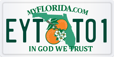 FL license plate EYTT01