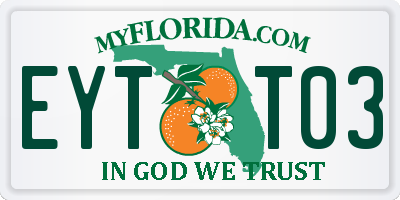 FL license plate EYTT03