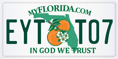 FL license plate EYTT07