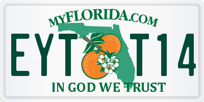 FL license plate EYTT14