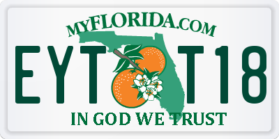 FL license plate EYTT18