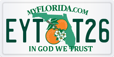 FL license plate EYTT26