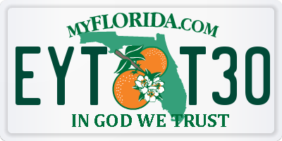 FL license plate EYTT30
